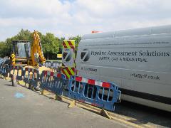 The site is set up for safe installation of Pipescan+ The site is set up for safe installation of Pipescan+