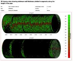 3D display view of pipe-wall thickness 3D display view of pipe-wall thickness