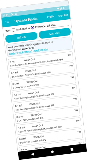 Hydrant App - Detail View